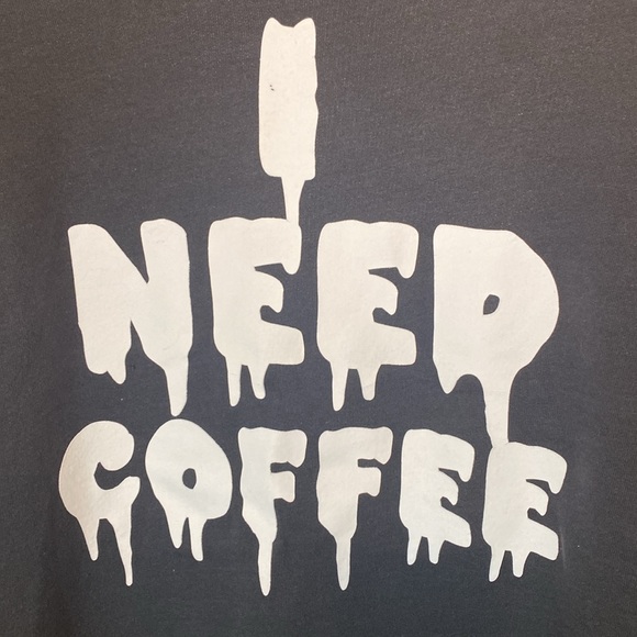 Revolve WildFox I NEED COFFEE Oversized Gray Sweater S - Picture 6 of 10